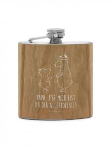 Mr. & Mrs. Panda Фляжка в виде медведя в шляпе с надписью коричневым шрифтом