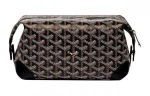 GOYARD Дорожная косметичка из телячьей кожи унисекс черная