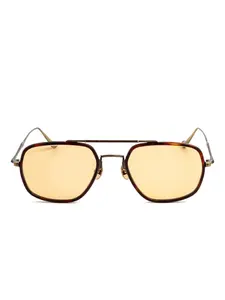 Солнцезащитные очки с геометричной оправой Matsuda, коричневый