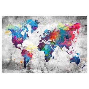 Картина карта Artgeist World Map Grey Style, 60 см, разноцветный