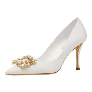 Houseofavenues Туфли на высоком каблуке женские белые