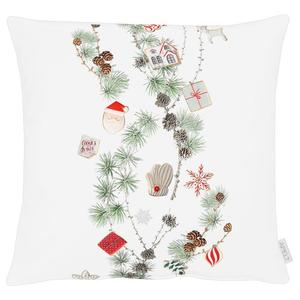 Декоративная подушка Apelt 3711, смесовая ткань - белый/зеленый/красный - 48 х 48 см