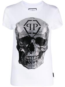 Philipp Plein футболка с принтом Skull, белый