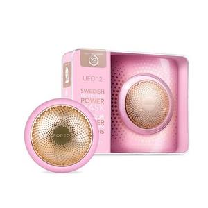 Ufo 2 Pearl Pink Supercharged 2-минутное устройство для лица с контролем температуры, массажем T-Sonic, полным спектром и красным светодиодом - увлажнение и питание, Foreo