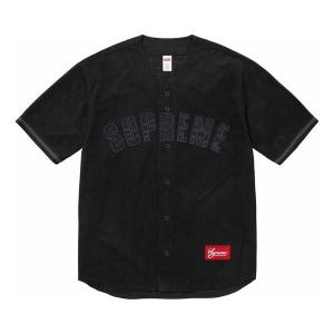 Спортивная футболка ultrasuede mesh baseball jersey 'black' Supreme, черный