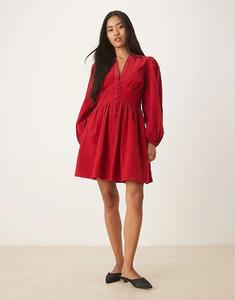 Платье мини-платье Starlight с длинными рукавами от Nobody's Child красного цвета