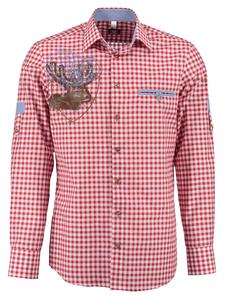 Традиционная рубашка Кимма средне-красного цвета OS-Trachten