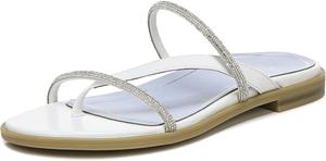 Женские сандалии Vionic Citrine Prism Flat Comfort- удобные шлепанцы для ходьбы с поддерживающей стелькой и амортизирующей подошвой для поддержки свода стопы, доступны в средних и широких размерах, белый