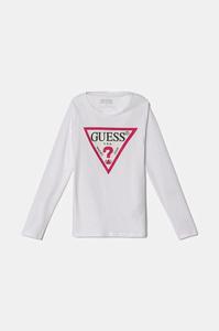 Детская футболка с длинными рукавами Guess, белый