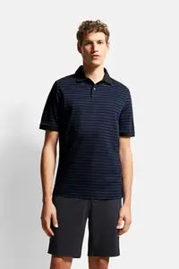 Рубашка-поло bugatti с надписью-логотипом, цвет морской волны