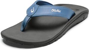Женские пляжные сандалии OLUKAI Ho'opio Hau, быстросохнущие шлепанцы, водостойкая замшевая подкладка и подошвы с влажным сцеплением, мягкая комфортная посадка и поддержка свода стопы, синий