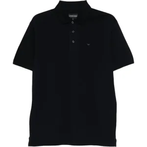 Поло с логотипом EMPORIO ARMANI, синий