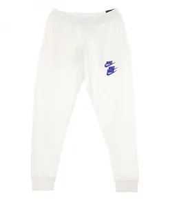 Спортивные брюки из французской махровой ткани с манжетами Nike, белый