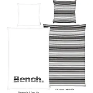 Двустороннее постельное белье «Скамейка» с надписью Bench., серый