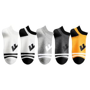 Носки Warrior No Show для мужчин, 5 пар [Белый, Черный, Белый, Светло-серый меланж, Темно-серый меланж, Золотой]