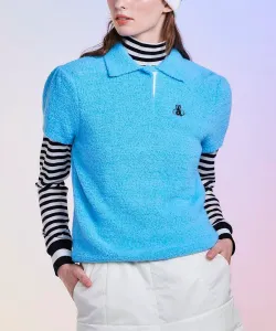 Вязаный пуловер с коротким рукавом Archivio, цвет Light Blue(069)