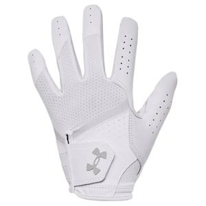 Кожаные спортивные перчатки женские белые Under Armour