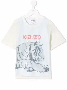 Футболка с принтом Kenzo Kids, нейтральный