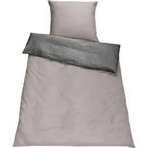 Двустороннее постельное белье SETEX «Шамбре», с двусторонней функцией, цвет graphitgrau / kieselgrau