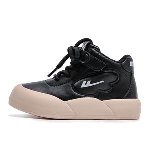 Антискользящие и износостойкие легкие высокие детские скейтборд-кроссовки Warrior черные Kids'