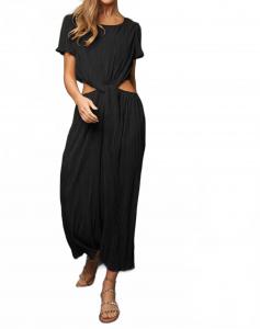 Платье Becca с вырезом в черном цвете Davi & Dani, черный