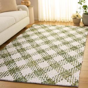 Ковер SAFAVIEH, 183 x 275 см, - коллекция Natural Fiber Couture - Green & Ivory, ручной работы из шерсти, идеально для гостиной, спальни, столовой (NFC105Y)