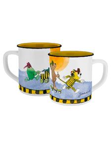 Кружка Janosch Fandom с эмалевым эффектом, желтая, 400 мл Geda Labels