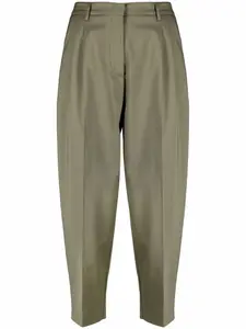 Укороченные брюки со складками Blanca Vita, черный