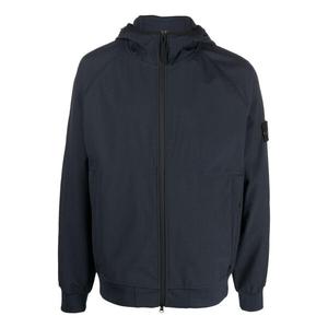 Куртка light soft shell-r hooded jacket 'navy' Stone Island, синий