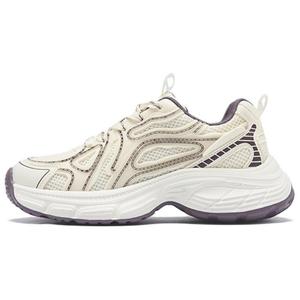 AGSDON Женские низкие массивные кроссовки Beige Purple, цвет Beige Purple