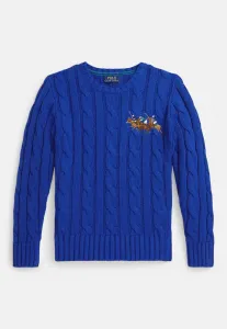 Хлопковый свитер triplepony с косами, 714 й Polo Ralph Lauren, New Sapphire