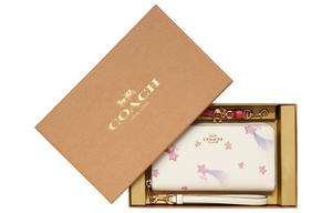 COACH Кожаный кошелек женский меловой белый