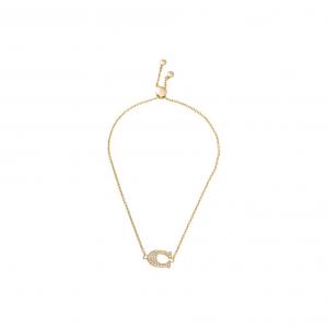 COACH Латунный браслет женский золотой