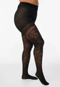 Den pushup mit nmuster tights Zizzi, Black