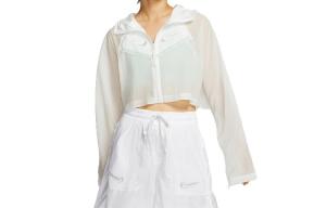 Куртка женская белая зеленая Nike, зеленый