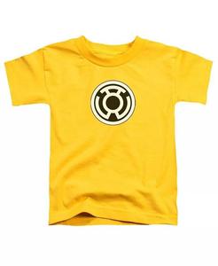Футболка с короткими рукавами и логотипом Sinestro Corps для малышей для девочек Green Lantern, желтый