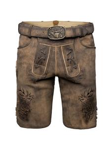 Spieth & Wensky Кожаные брюки Nercel коричневого цвета