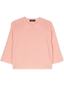 Джемпер с пайетками Fabiana Filippi, розовый