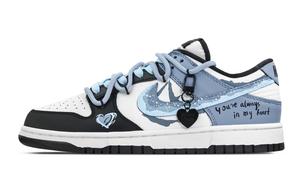 Nike Кроссовки для скейтбординга Dunk Wave, износостойкие, низкие, унисекс, черно-синие