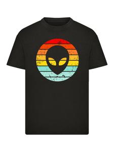 Рубашка F4NT4STIC Alien Retro Sonnenuntergang, черный