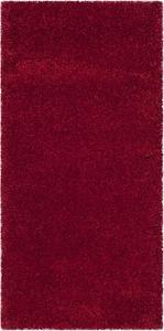 Ковер SAFAVIEH, 61 x 122 см, Milan Shag Collection, Red, сплошной дизайн, не линяет и прост в уходе, идеален для помещений с высокой проходимостью: прихожая, гостиная, спальня (SG180-4040)