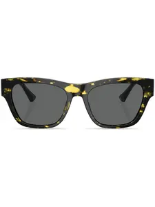 Солнцезащитные очки в прямоугольной оправе Versace Eyewear, зеленый