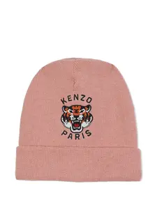 Шапка бини с вышивкой Tiger Kenzo Kids, розовый