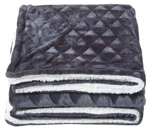 Мягкое одеяло Homescapes Sherpa, серый - 160 х 200 см