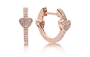 Pandora Серьги розовое золото