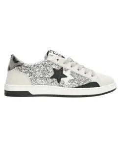 Кроссовки с блестящим серебристым леопардовым принтом 2Star, серый