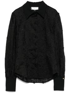 NISSA рубашка с цветочной вышивкой, черный