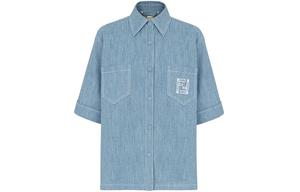 FENDI Женская рубашка светло-голубого цвета