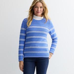 Женский полосатый свитер Croft & Barrow, Peri Tofu Stripe