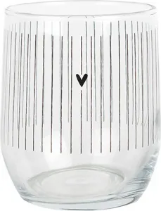 Стакан для воды Clayre & Eef 300 мл, прозрачное стекло, сердце Clayre&Eef